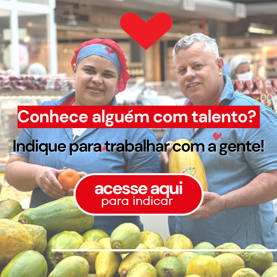 Banner: Conhece alguém com talento? Indique para trabalhar com a gente! Clique aqui para indicar